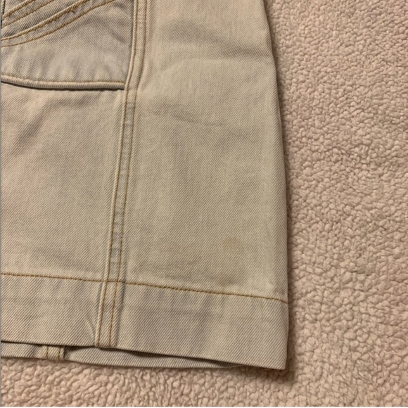 Veronica Beard Aron Braided Button Front Miniskirt Denim Jean Skirt Light Wash - Picture 10 of 14